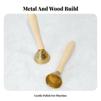 Early Music Education Handled Clapper Bell Develops Rhythm Percussion Instrument Crisp Sound Educational Plaything Long-Lasting and Safe for Children, Preschoolers, Kindergarten, Classrooms, School, Playroom