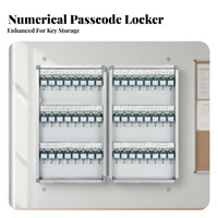 High Capacity Wall-Mounted Key Safe Sturdy Frame Electronic Key Cabinet Heavy-Duty Construction Security Storage Closure for Genuine Estate Agents, Property Managers, Apartment Complexes, Commercial Buildings, Building Lobby, Workshop