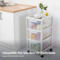 Multi-Tier Wheeled Storage Wheeled Storage Organizer Space Saving Rolling