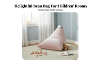 Nordic Aesthetic Pyramid Lounger with Tassel Washable Cover Bean Bag Multifunctional child's Sofa Lightweight for Toddlers, Parents, Playroom, Bedroom, Living Room, Reading Nook