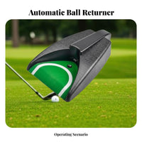 Motion Sensing Automatic Golf Ball Returner Continuous Practice Indoor Putting Coach Battery Powered for Beginners, Office, Home