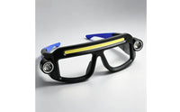 Handshands-off Glasses-Style Headlamp Dual-Sided Side Lights Eyeglass Headlamp Clear Lens Openings LED Light Glasses