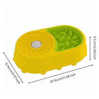 Slow Feeder with Licking Surface Silicone Slow Feeding Bowl Textured Licking Surface Bowl for Cats, Enrichment