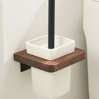 Towel Rack Wall Mounted Walnut Wood, Space Saving Bath Holder for Washroom & Powder Room, Punch Vintage Style, Elegant Light Design for Homeowners