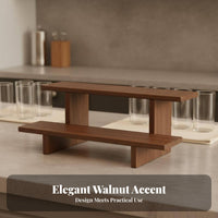Space Saving Liquor Bottle Display Shelf Sturdy Construction Countertop Wine and Liquor Rack Multifunctional Countertop Bar Shelf Easy Reach for Homeowners, Adults, Tabletop, Kitchen Counter, Dining Room, Pantry