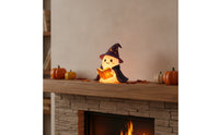 Warm Glowing Ghost Wizard Night Light Cute Ghost Lamp with Wizard Hat Whimsical Tabletop Ornament Ambient for Children, Toddlers, Halloween Decor, Bedroom, Bedside Table, Nursery