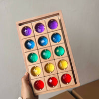 Acrylic Gem Stacking Play Item Tint Sorting Rainbow Tile Blocks Self Directed Style Translucent Block Puzzle for Kids, Kindergarten