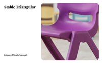 Thickened Design Single-Piece Molded Chair Sturdy Long-Lasting Classroom Seat Multipurpose Use Backrest Stool Stable Structure for Students, Children, Schools, Training Centers, Playroom, Office