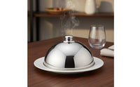 Mirror Finish Food Dome Thickened Stainless Steel Meal Cover Rust Resistant Dome Serving Lid for Banquet, Restaurant, Buffet