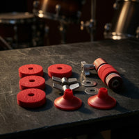 11 Pieces Drum Accessory Kit Vibration-Damping Cymbals Hardware Set Metal Cymbals Felt Pads for Sound StudiosStudio