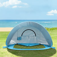 Easy-to-Assemble Instant-Setup Beach Tent Sunshade Bottomless Beach Canopy Lightweight Sun Shelter Portable for Family, Sand Play Area