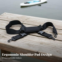 Paddle Board Transport Strap Multifunctional Adjustable Stand-up Paddleboard Transport Strap Heavy-Duty Buckles Adjustable Board Carrier for Paddlers