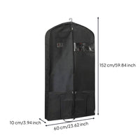 Garment Cover with Pockets Zippered Garment Bag with Pockets Suit Bag with Handles Travel-Friendly Foldable for Travelers