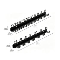 2 Pieces Wall Mount Wrench Organizer Metal for Garage