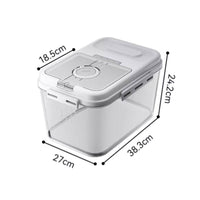 Moisture-Proof Rice Storage Container Transparent Body Airtight Dry Food Container Pouring Spout for Countertop