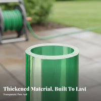 Green PVC Hose Flexible Water Hose Leak-Resistant Heavy Duty Water Pipe for Gardeners, Aquarium Hobbyists, Irrigation, Farm, Car Washing