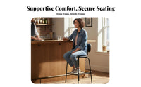 Vintage Design Vintage Factory Backrest Stool Sturdy Frame Vintage Factory High Chair with Backrest Non-Slip Feet Seating Furniture Easy Assembly for Business Owners, Homeowners, hosts, Bistro, Cafe, Restaurant, Kitchen