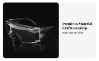 Anti-Spray Safety Goggles Shock Resistant Curved-Fit Safety Goggles Windproof Riding Glasses Wide Vision for Workers, Cycling