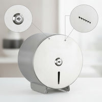 Commercial Jumbo Roll Toilet Tissue Dispenser Heavy-Duty Stainless Steel Toilet Tissue Dispenser Vandal-Resistant Rustproof for Public Restrooms, Offices