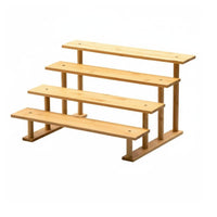 Space-Saving Tiered Step Shelf Natural visual & design multi-level Collectible Riser Sturdy Construction Display Stand Easy to Assemble for Home Organizers, Office Workers, Desktop, countertop, Windowsill, Study Room