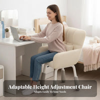 Height Adjustable Computer Chair Soft Upholstery Adjustable Study Armchair
