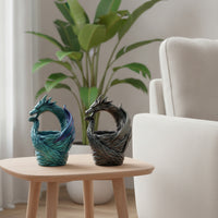 Decorative Dragon Sculpture Planter Sculptural Dragon Planter Desktop Resin for Gardeners, Balcony