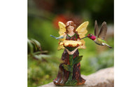 Garden Nymph Ornament Bird Companion Fairy Figurine Miniature Home Decor for Garden