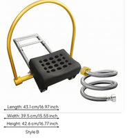 Curved Metal Shampoo Bed Water Circulation Set Gold-Colored Hair-Wash Hose Assembly