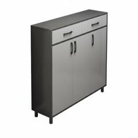 Modern Design 3-Door Entryway Sideboard with Drawers Large Capacity Shoe Cabinet Wide Countertop Footwear Rack Space-Saving for Homeowners, Apartment Dwellers, Families, Hallway, Living Room, Closet, Bedroom