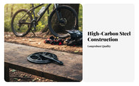 42 Tooth Single Speed Crankset High-Carbon Metal Square Taper Cycle Crank Sturdy Square Taper Crankset for Commuters, Cyclists, City Commuting