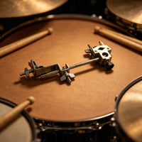 Adjustable Drum Clamp with Rod Long-Lasting Drum Hardware Clamp Strong Grip Double Mounting Bracket Professional for Stage, Practice Rooms