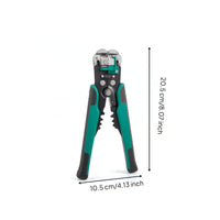 Wire Stripper and Crimping Tool Spring-Loaded Wire Stripper with Crimper Multifunctional Stripping Crimping Pliers Textured-Grip
