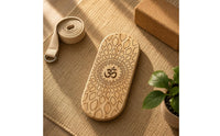 2 Pieces Mindful Movement Foot Board Wooden Meditation Foot Board Fitness Tool Rounded Rectangular Multi-Use