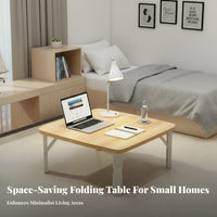 Space-Saving Foldable Lap Table Multi-Purpose Portable Furniture Lightweight Floor Desk No Assembly Required for Apartment Dwellers, Telecommuting Workers, Bay Window, Dormitory, Small Areas, Bedroom
