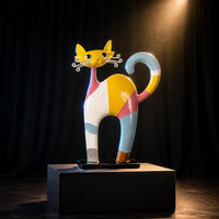 Cartoon Feline Figurine Gift House Decoration Long-Lasting for Stage Performance