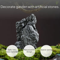Creative Cement Rockery Landscape Decor for Fishbowls Bonsai