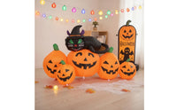 Cat on Pumpkin Inflatable Waterproof Inflatable Pumpkin and Cat for Homeowners, Yard, Lawn