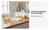 With Drain Tray Doubletier Draining Board Keeps Countertop Dry Drying Rack Multi-Functional Kitchen Organizer Easy to Clean for beverage Drinkers, awayice Workers, residents, Dining Room, Pantry, Bathroom