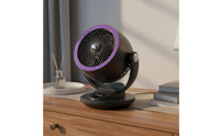 Computer-Connected Desk Fan Tap Control Small Fan with Digital Display Portable Air Circulator Multiple Speeds 5 Speed Settings