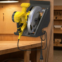Space-Saving Circular Saw Holder Heavy-Duty Circular Saw Wall Mount Compact Long-Lasting for Woodworkers, DIYers, Workshop, Garage