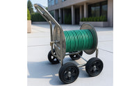 Heavy Duty Garden Hose Reel Cart with Wheels Mobile Hose Reel Cart Portable Leak-Proof for Gardeners, Homeowners, Yard, Patio, Car Washing