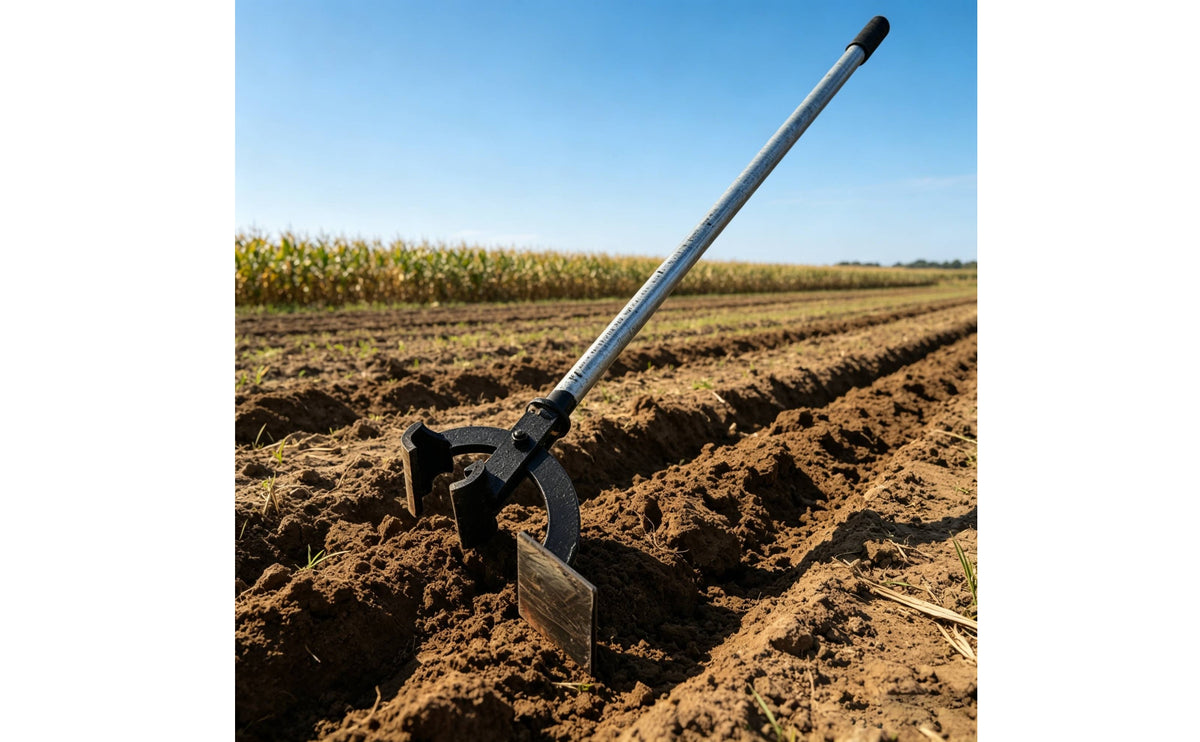 Weed Root Remover with Light Gray Tubular Shaft Long Handle Extracteur for Agricultural Garden Field