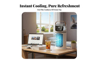 Quiet Operation Mini Air Conditioner Fan Adjustable Speeds Mini Air Cooler Energy Saving for Students, Dormitory, Bedroom, Office