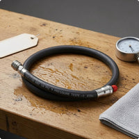 Black Low-Pressure Inflator Hose Rubber Buoyancy Compensator Inflator Hose Flexible Dive Gear Silver Fittings