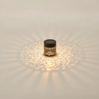 Decorative Solar Projection Wall Light with Metal Housing Wireless Solar Mandala Light Energy Saving Eco-Friendly for Courtyard