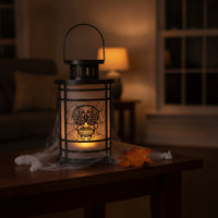 Halloween Lantern Gothic Lantern with Hanging Loop Lanterns Decorative Indoor for Party Hosts, Haunted House, Home Decor