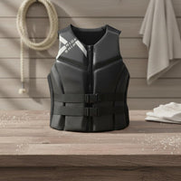 Portable Adult Buoyancy Vest Adjustable Buckle Strap Buoyancy Aid Vest Lightweight Foam Life Jacket Comfortable Fit for Adults, Motorboating, Sailing, Wakeboarding