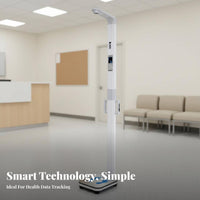 Sound Wave Height and Weight Scale High Precision Electronic Height Weight Machine Large Digital Display Digital BMI Scale with Stadiometer