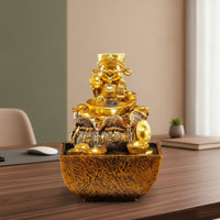 Circulating Tabletop Fountain with USB Pump Compact Tabletop Waterfall Relaxing Feng Shui Fountain Soothing for Reception Desk
