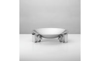 Fruit Plate with Support Base Stainless Steel Fruit Bowl with Stand Modern Serving Tray for Coffee Table, Kitchen, Living Room